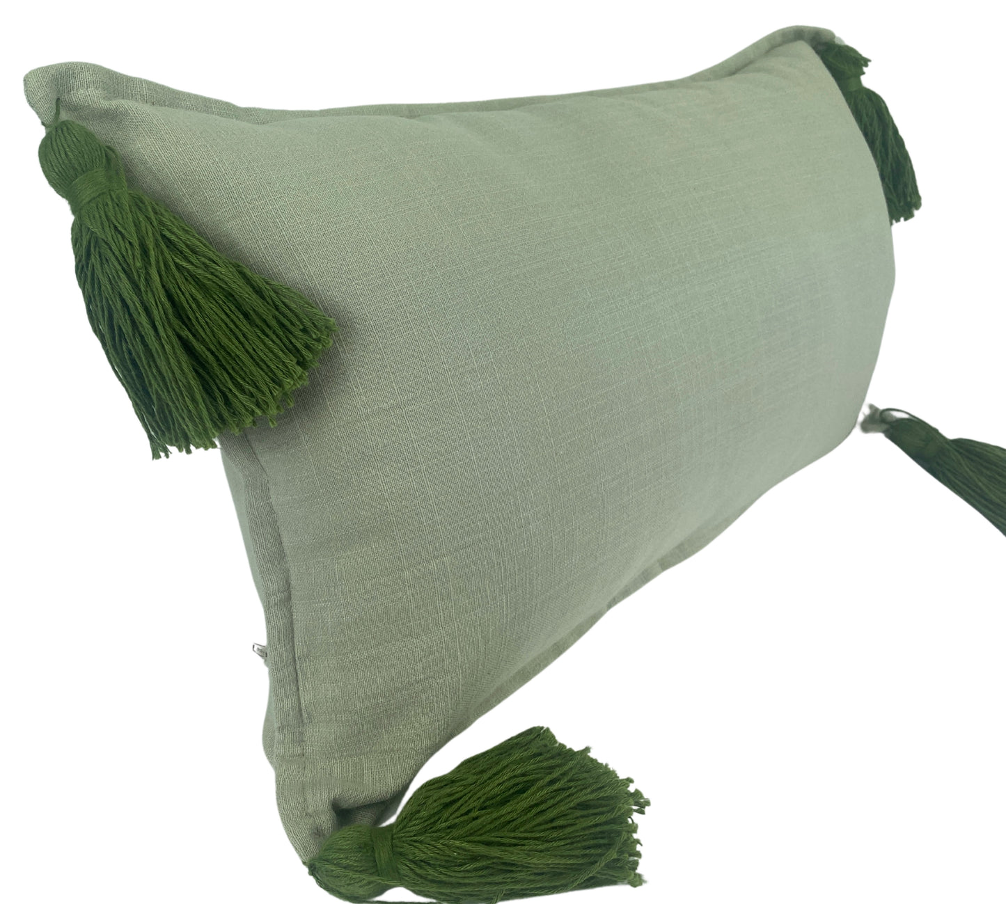 Soft Sage Tassell Cushion Cover - 30x50cm