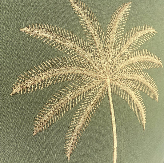 Palm Beach Cushion Cover - Olive Green - 50x50cm
