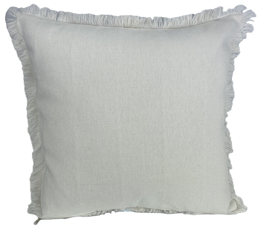 Palm Whisper Cushion Cover – White on White 40x40cm