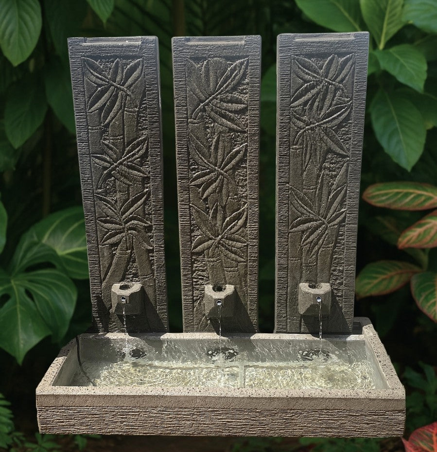 Rain Leaf Trio Water Feature - 120cm