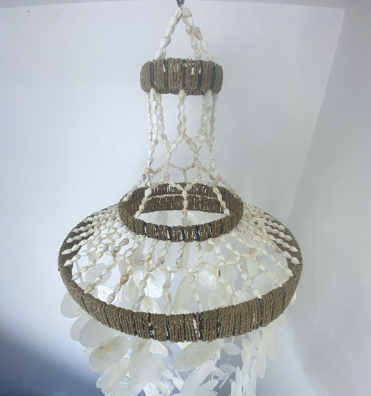 Whispers Of The Sea - Capiz Shell Chandelier - 85cm Drop