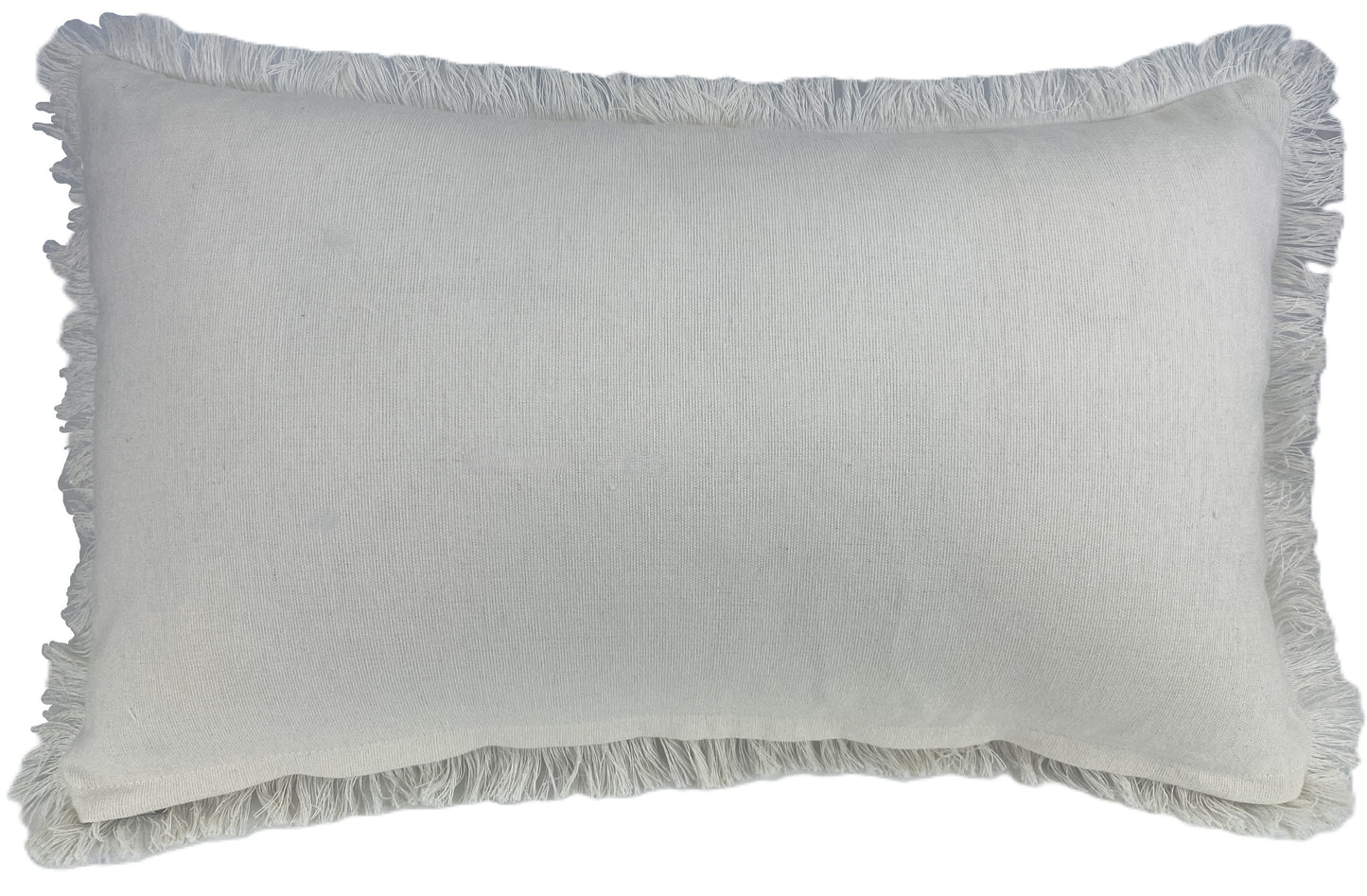 Palm Whisper Cushion Cover – White on White 30x50cm