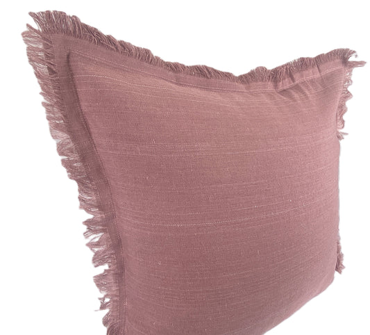 Soft Linen Weave Fringe Cushion Cover 50x50cm