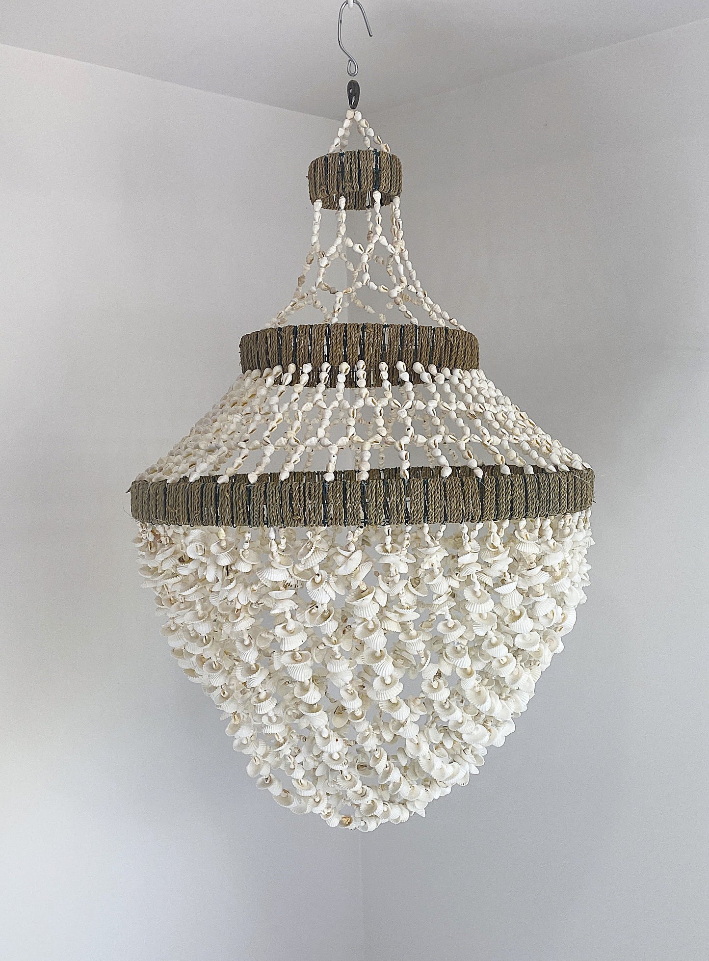 Teardrop Shell Chandelier - 65cm Drop