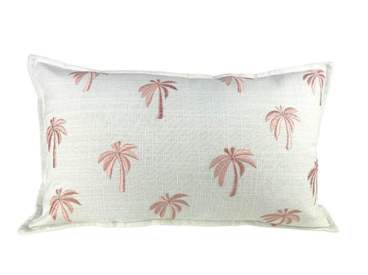 Palm Drift Cushion Cover - Pink - 30x50cm