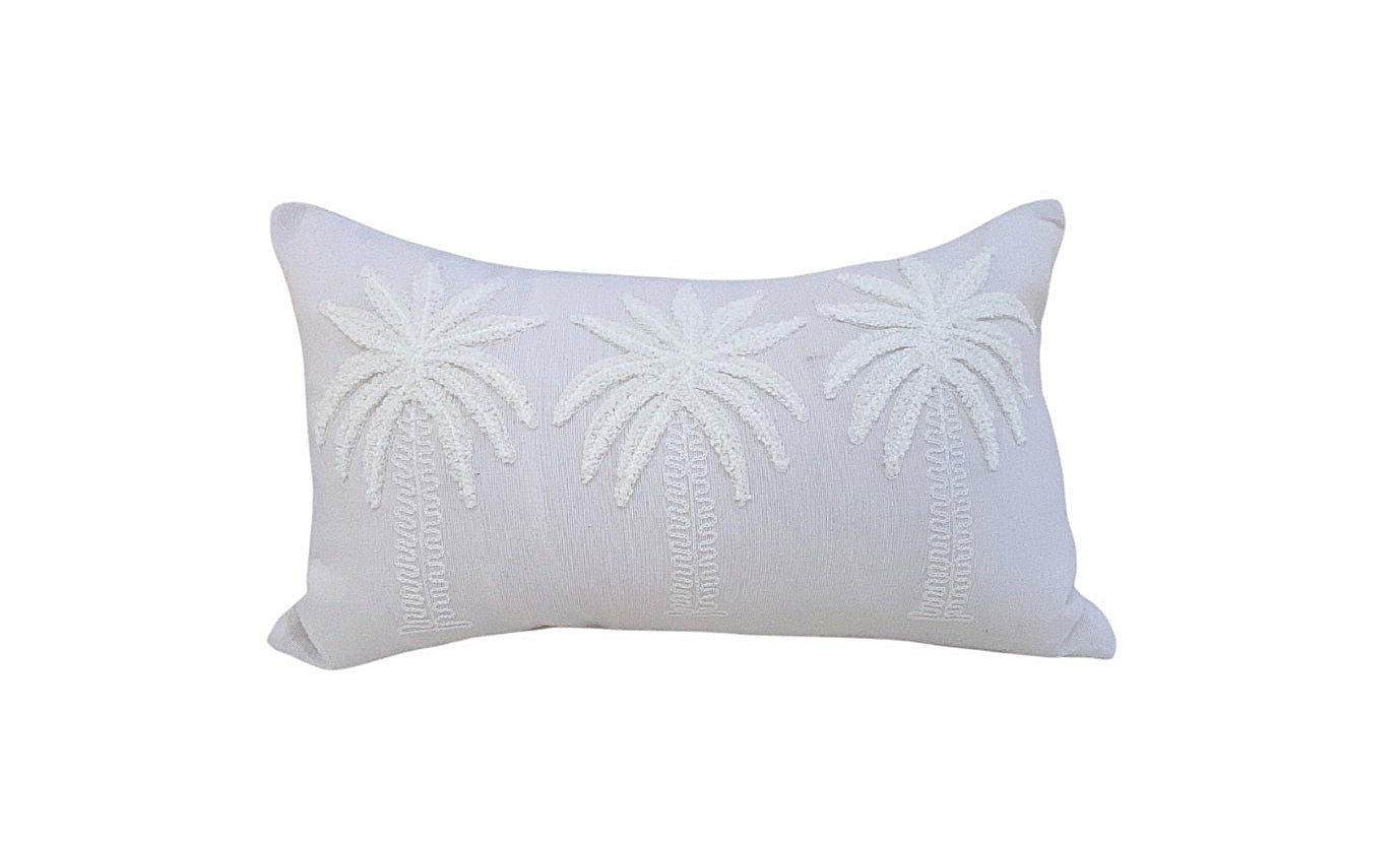 Triple Palms Cushion Cover - Off White - 30x50cm