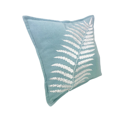 Fern Glow- Cushion Cover- Grey and White 40x40cm