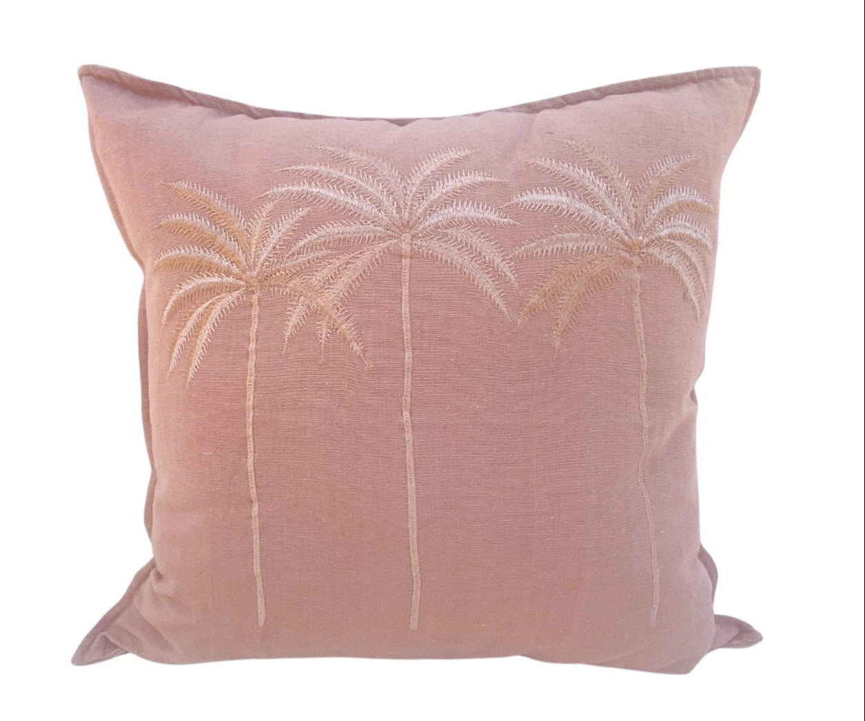 Coastal Grove - Choco Pink Embroidered - Cushion Cover 50x50cm