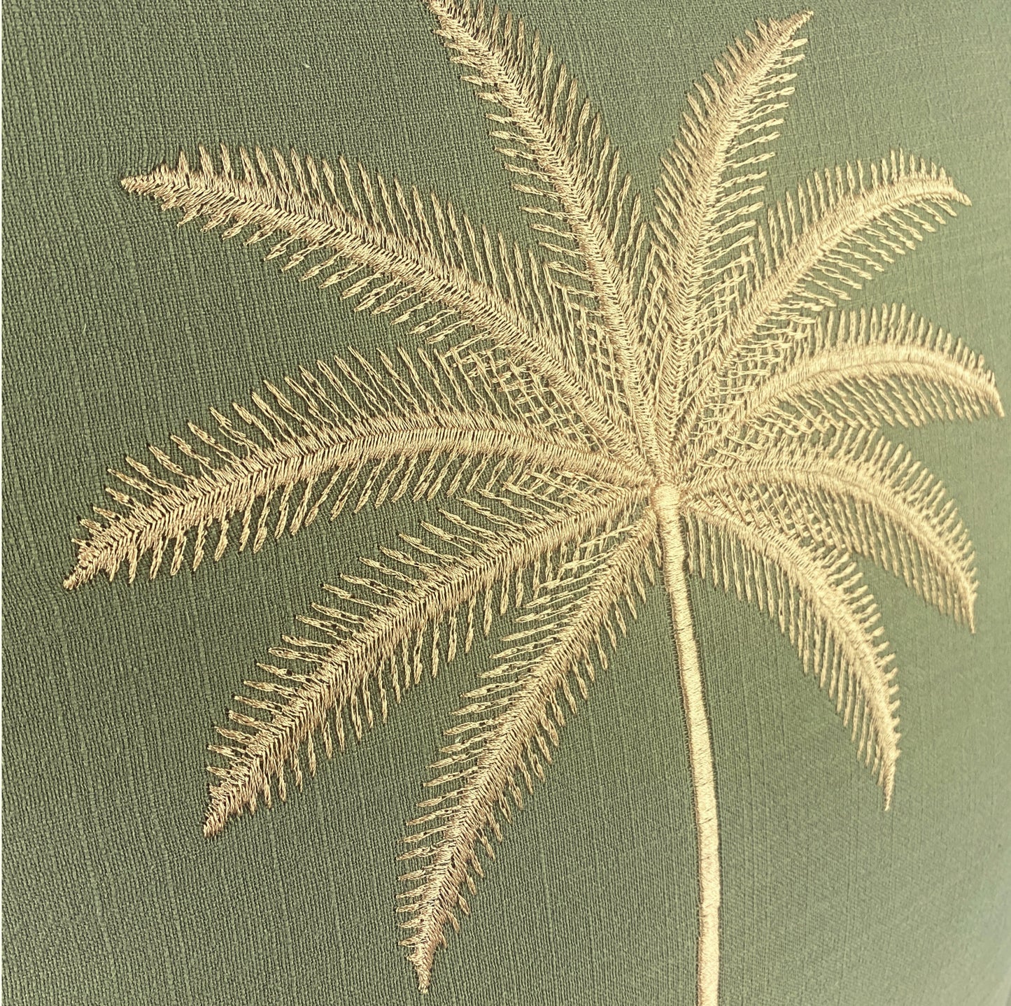 Palm Beach Cushion Cover - Olive Green -  50x50cm