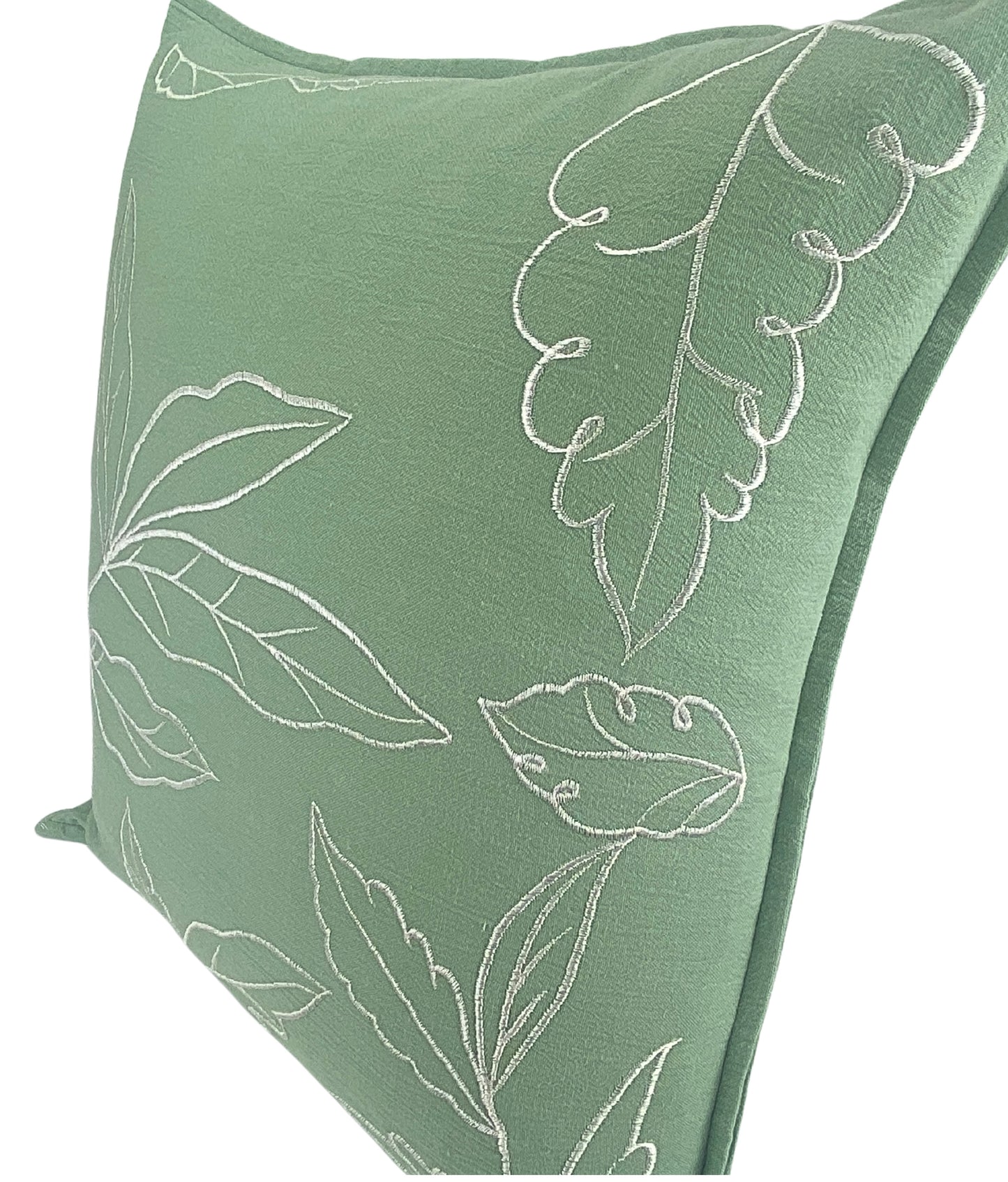 Rainforest Leaf Cushion Cover - Sage Green – 50x50cm