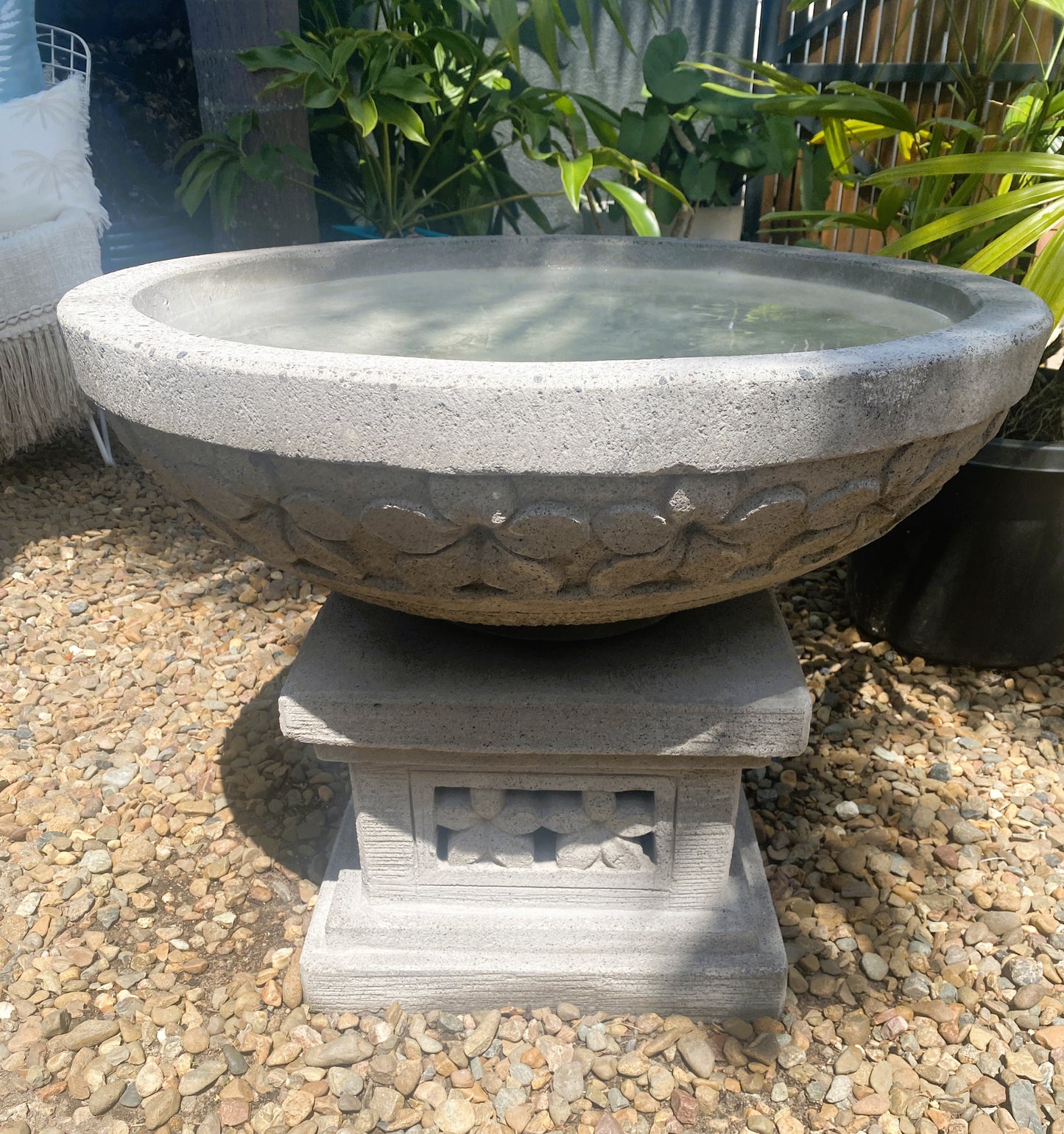 Frangipani Bird Bath Bowl 70x55cm
