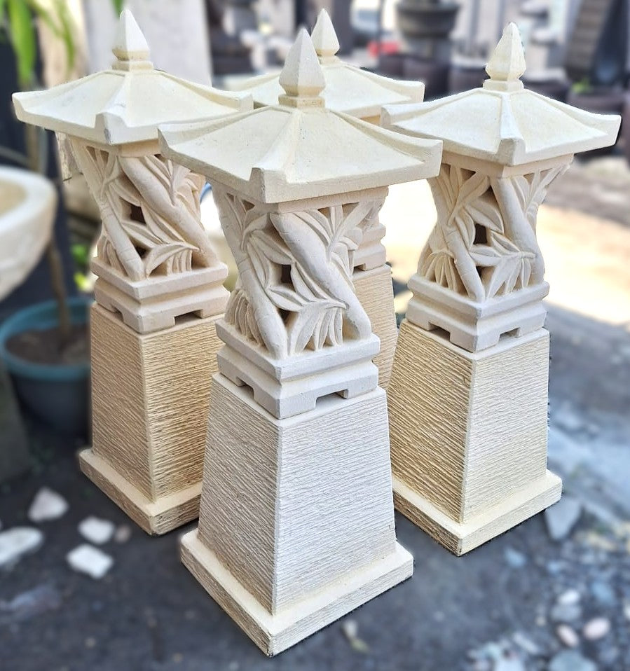 Bamboo Glow Twist Lantern - 100cm