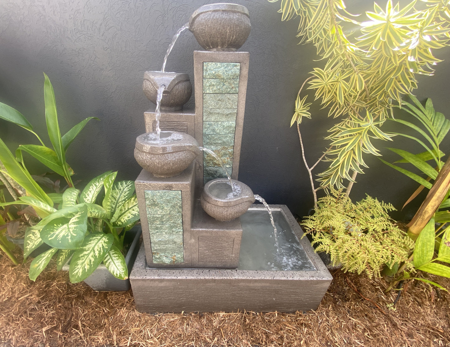 Water Feature Green Stone Drift -120cm