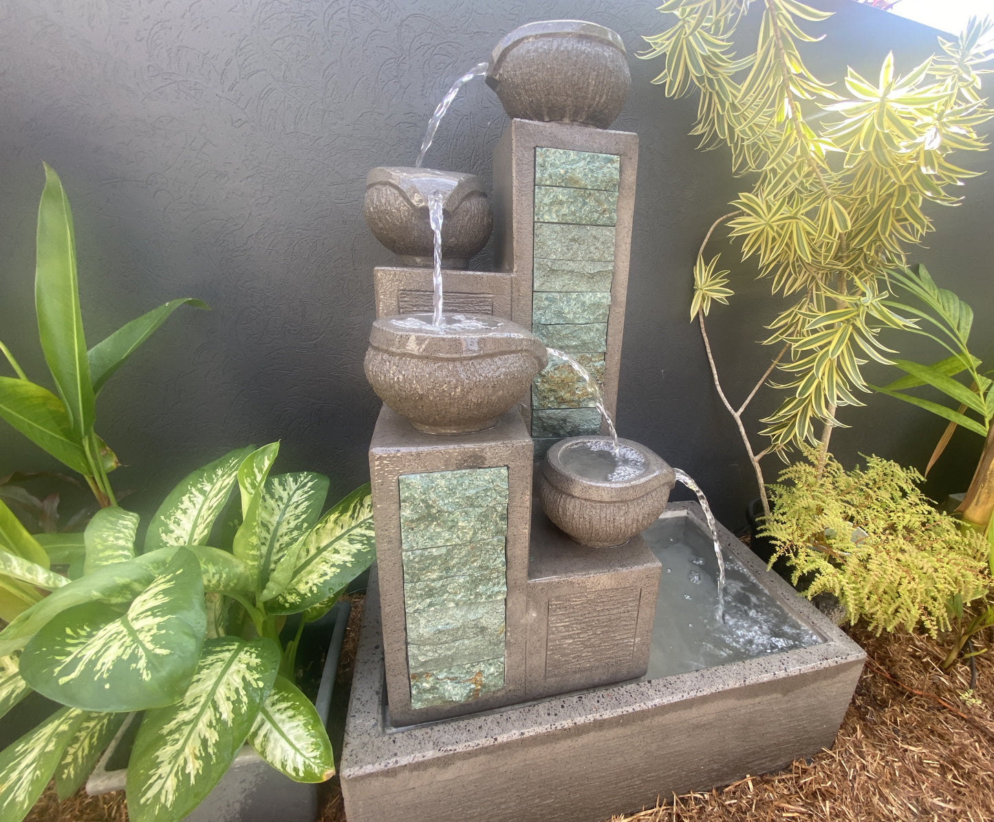 Water Feature Green Stone Drift -120cm