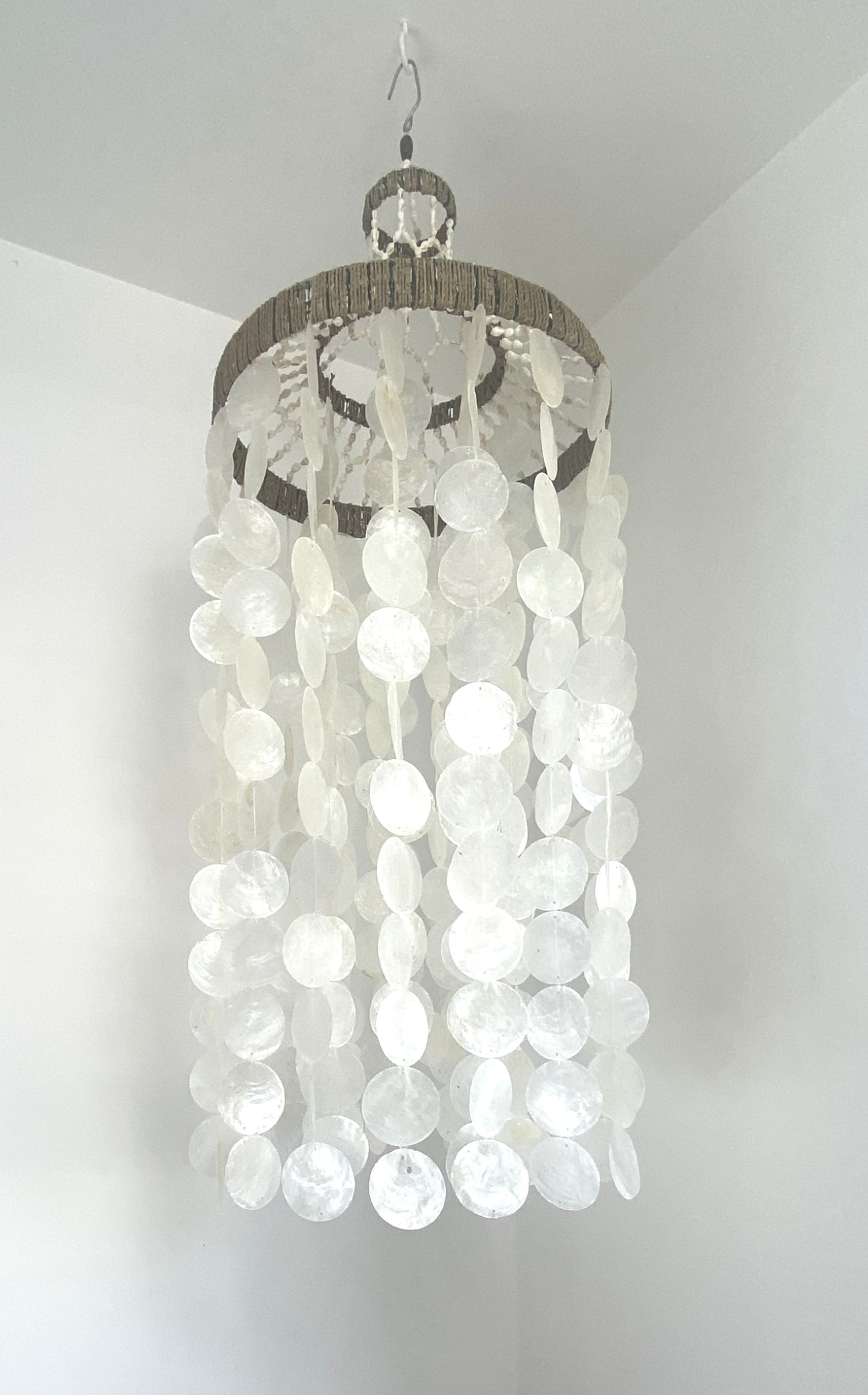 Whispers Of The Sea - Capiz Shell Chandelier - 85cm Drop