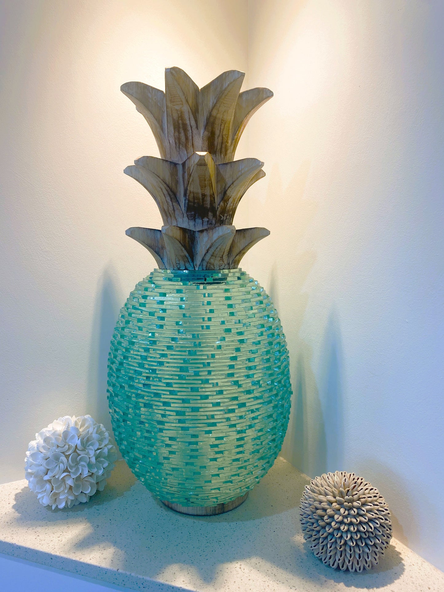Glass Handcrafted Pineapple Tea Light/Candle Holder Collection