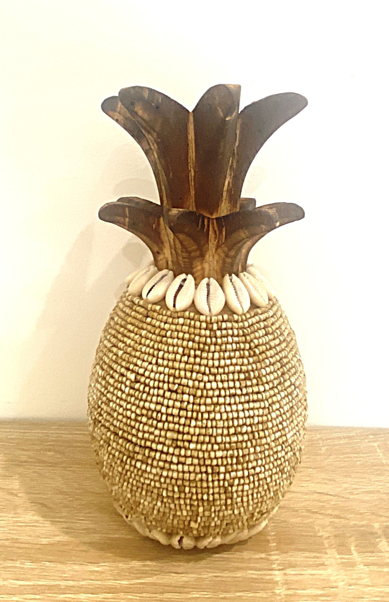 Beaded Pineapple Trio Set or Singular - Natural