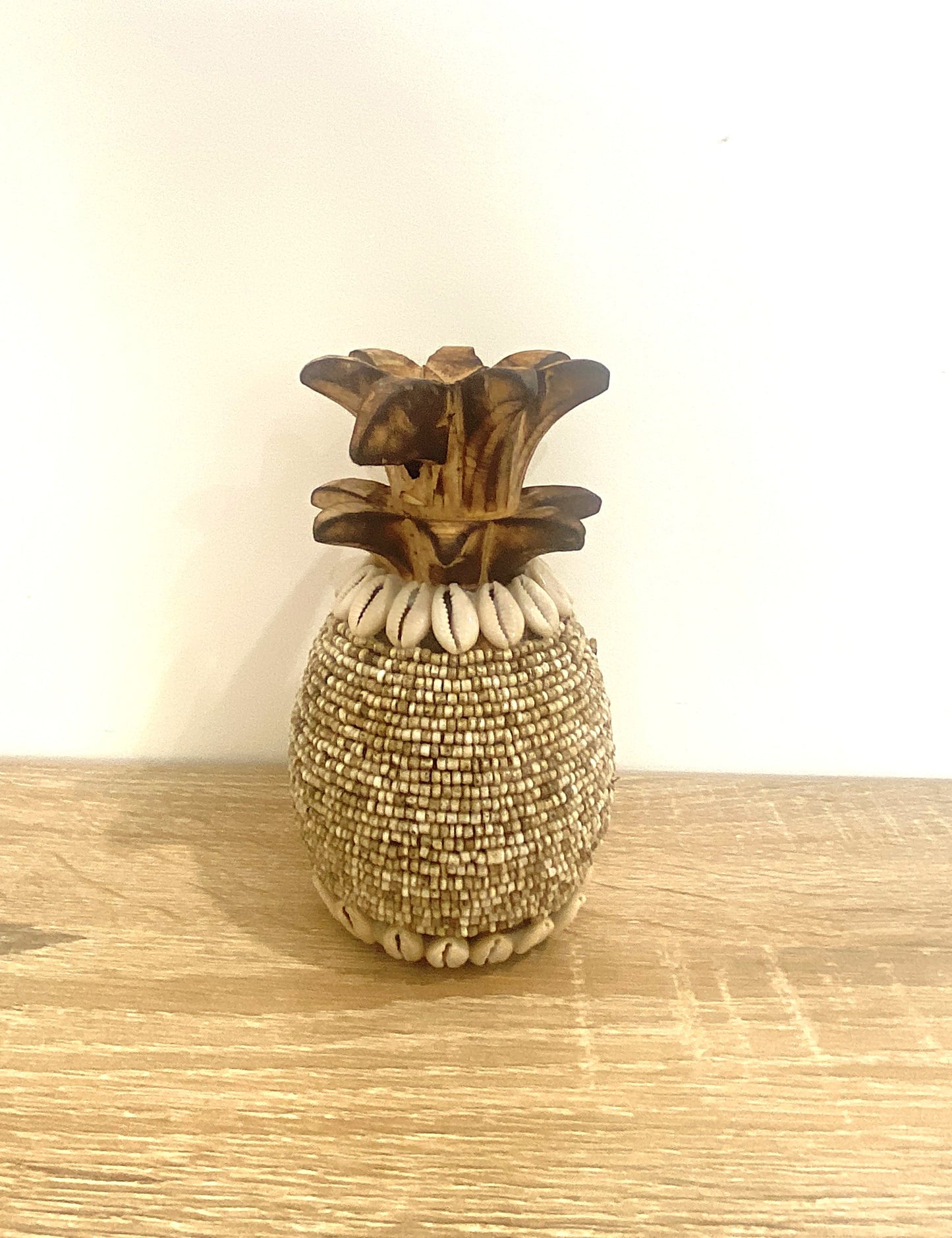 Beaded Pineapple Trio Set or Singular - Natural