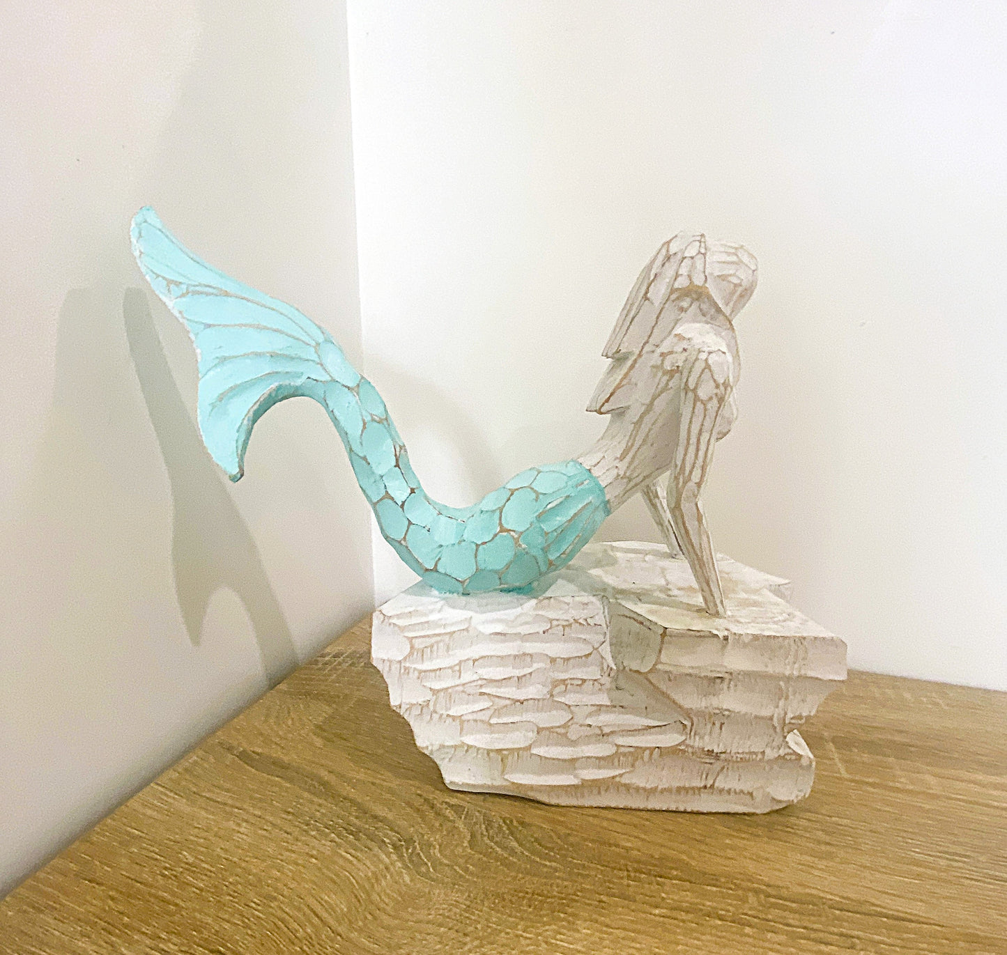 Sculpted Wood Mermaid Set or Singular