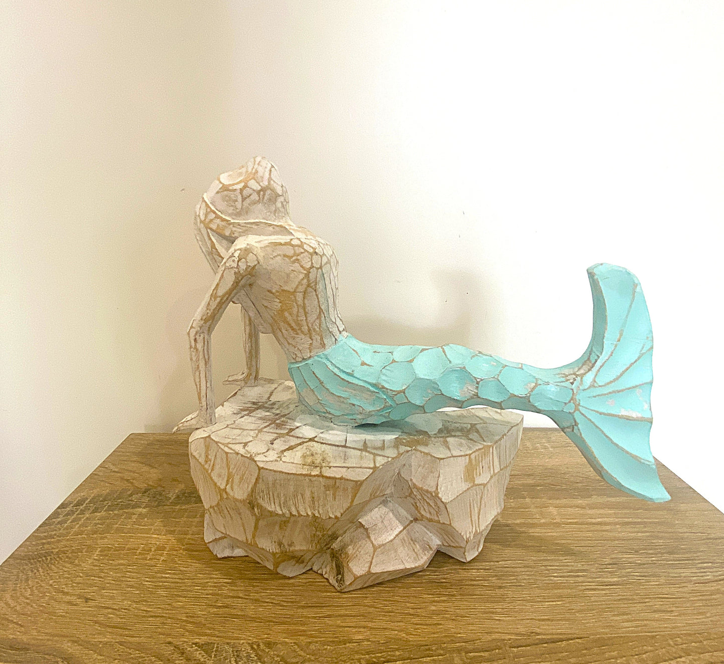 Sculpted Wood Mermaid Set or Singular