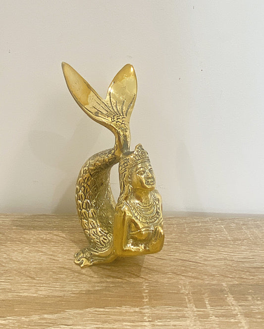 Brass Resting Mermaid - 14cm