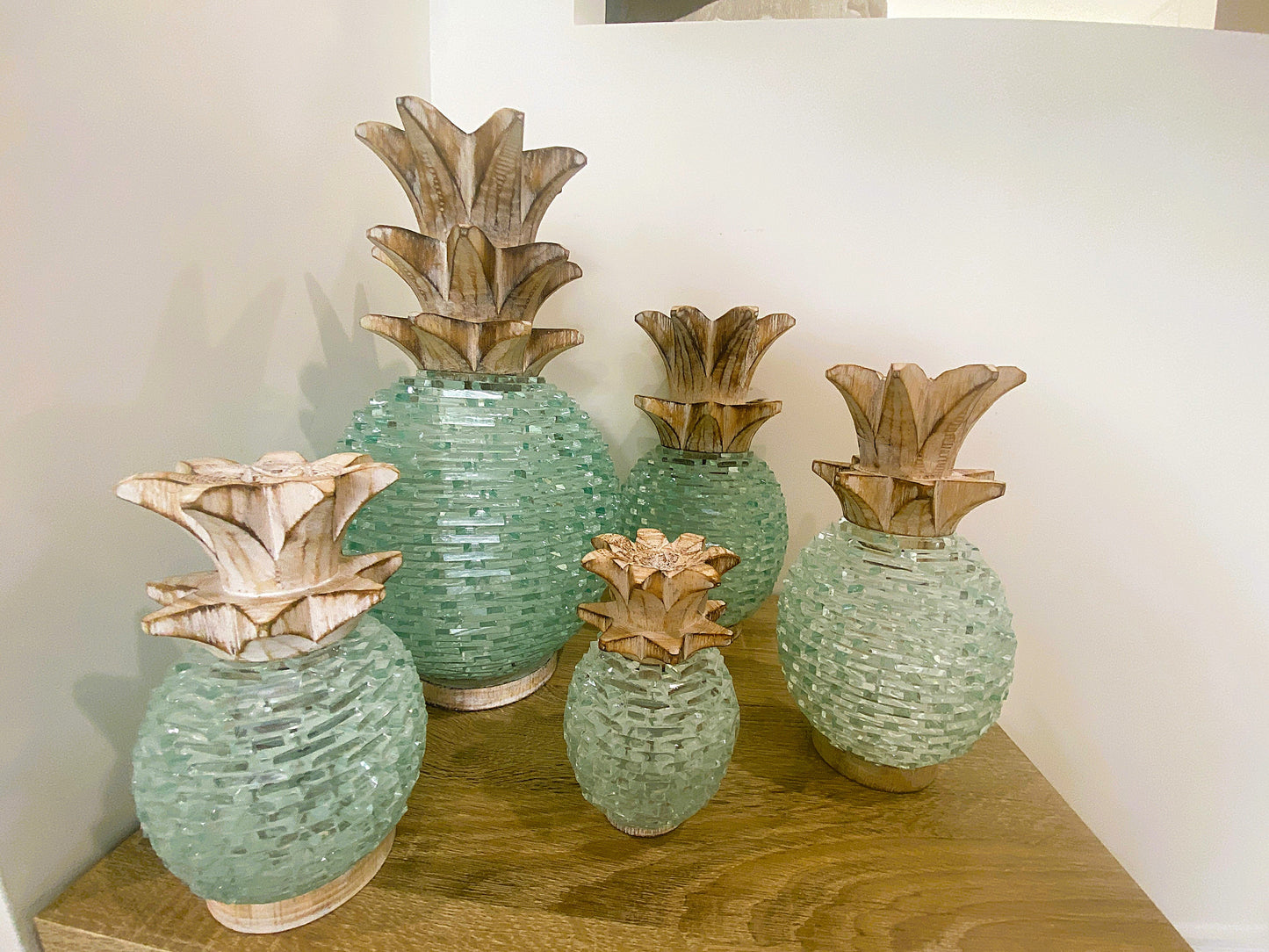 Glass Handcrafted Pineapple Tea Light/Candle Holder Collection