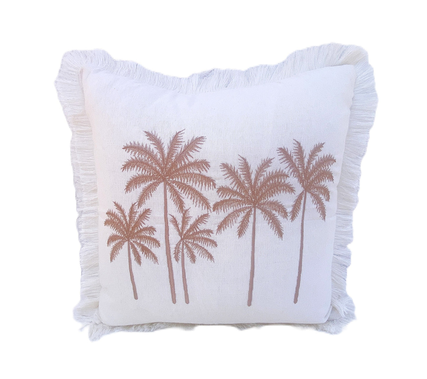 Palm Bay - Cushion Cover White and Pink - 40x40cm