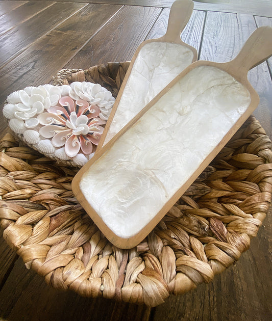 Shelly Inlay Trinket Tray - 30cm