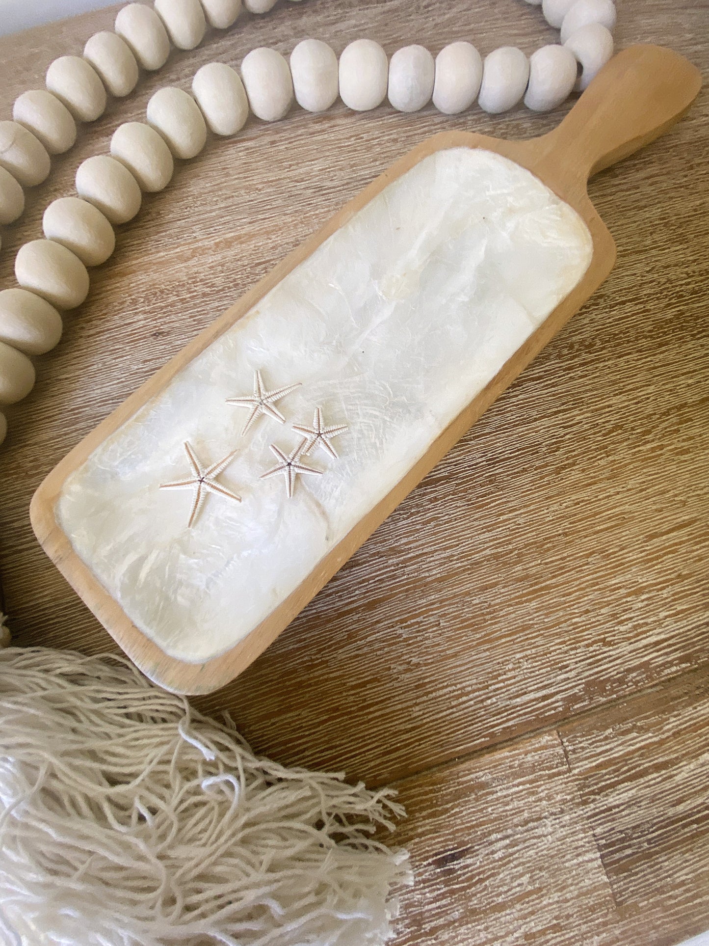 Shelly Inlay Trinket Tray - 30cm