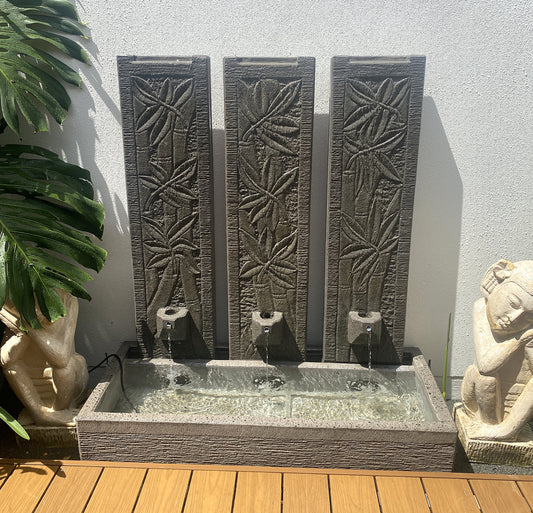 Rain Leaf Trio Water Feature - 120cm