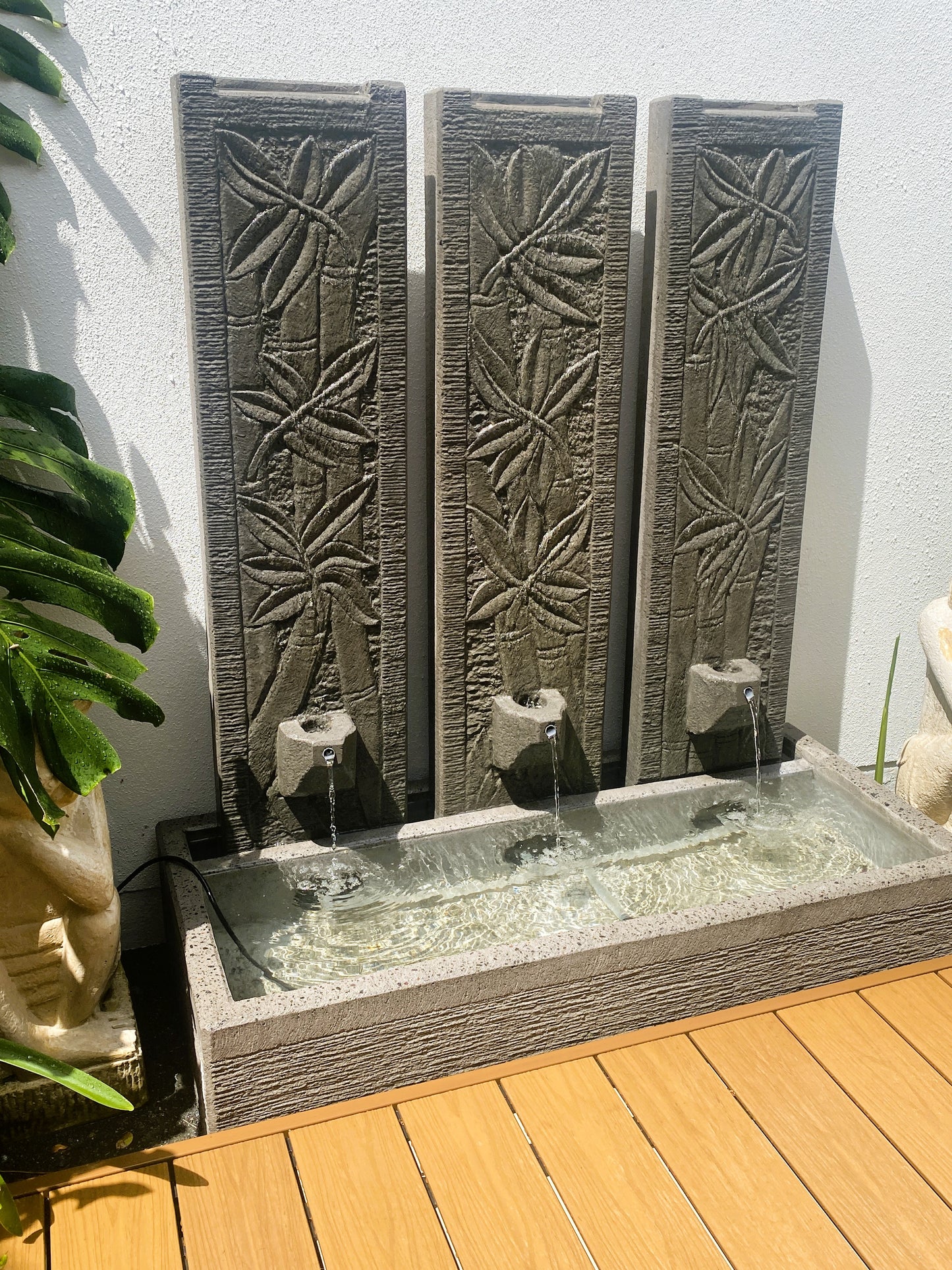 Rain Leaf Trio Water Feature - 120cm
