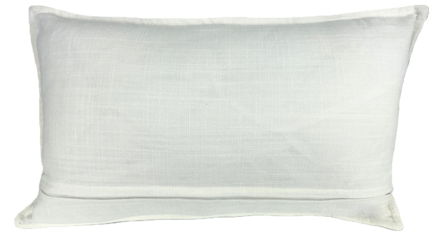 Fern Glow- Cushion Cover- White and Chocolate - 30x50cm