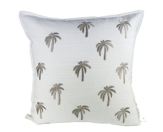 Palm Drift Cushion Cover - Chocolate - 50x50cm