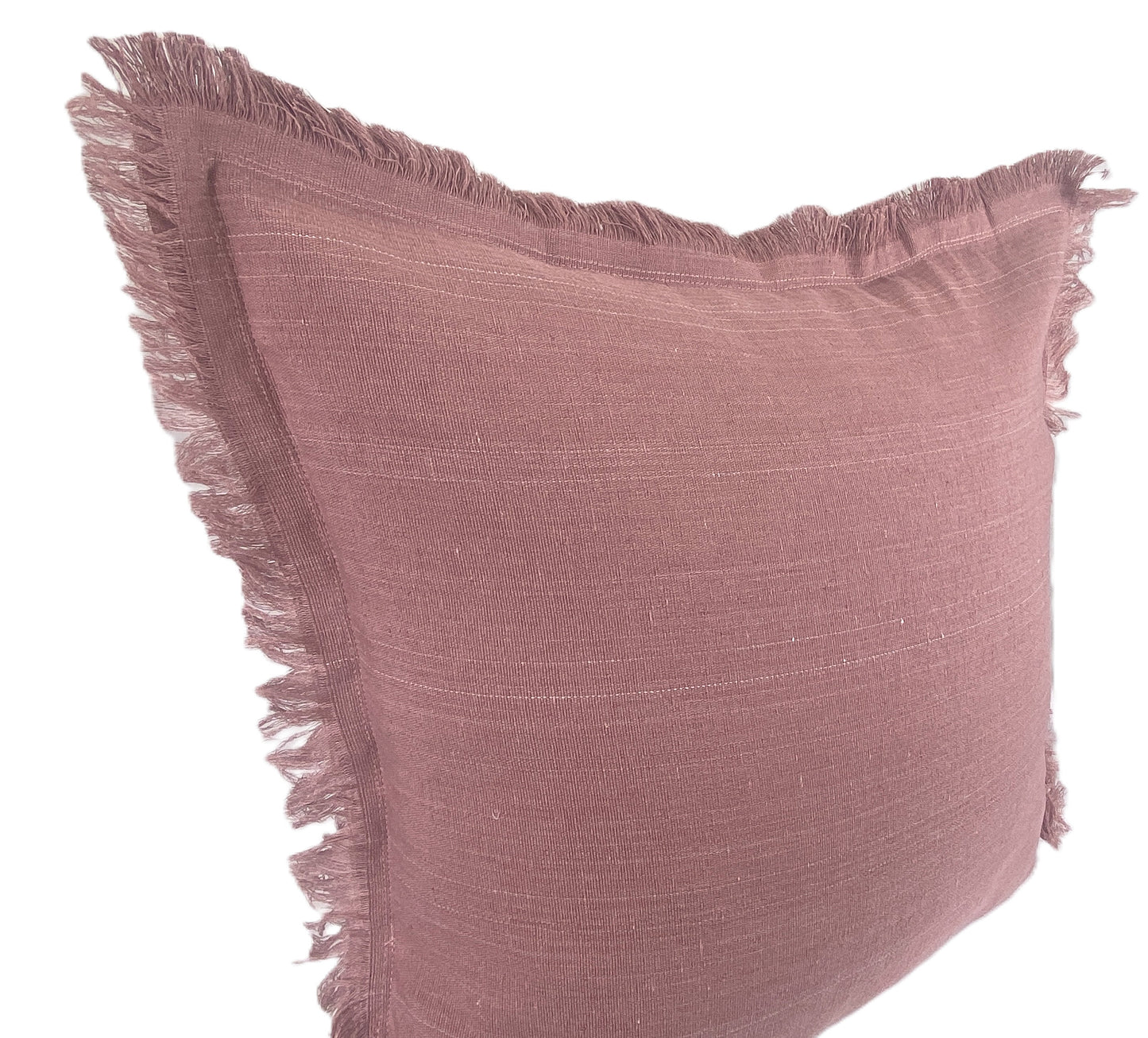 Soft Linen Weave Fringe Cushion Cover 50x50cm