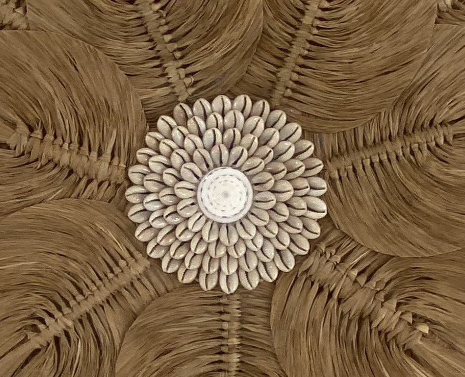 Water Hyacinth & Cowrie Shell Lotus Flower Juju - 50cm