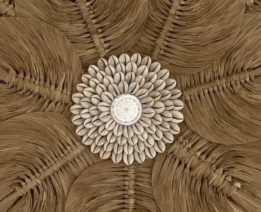 Water Hyacinth & Cowrie Shell Lotus Flower Juju - 50cm