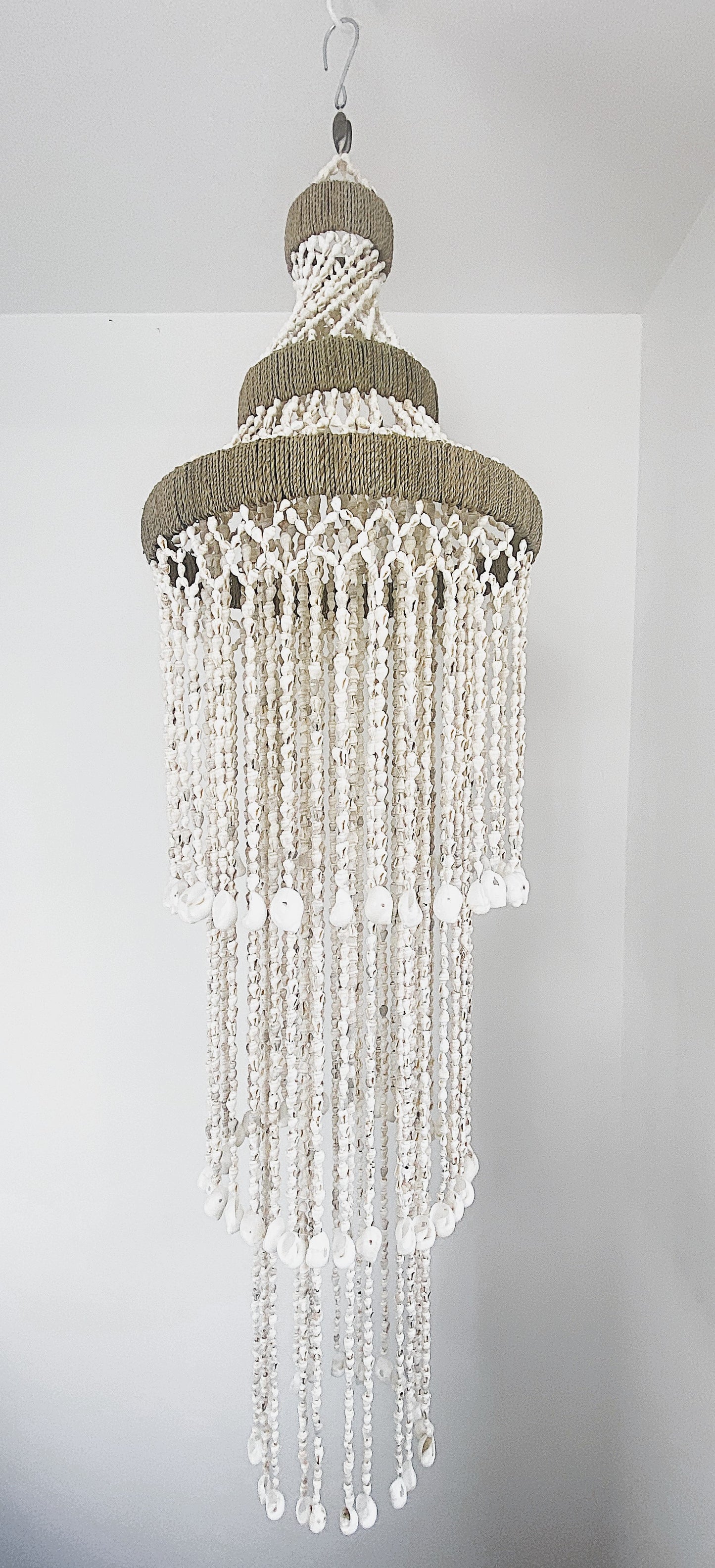 Hand Crafted Shell Chandelier 3 tiers