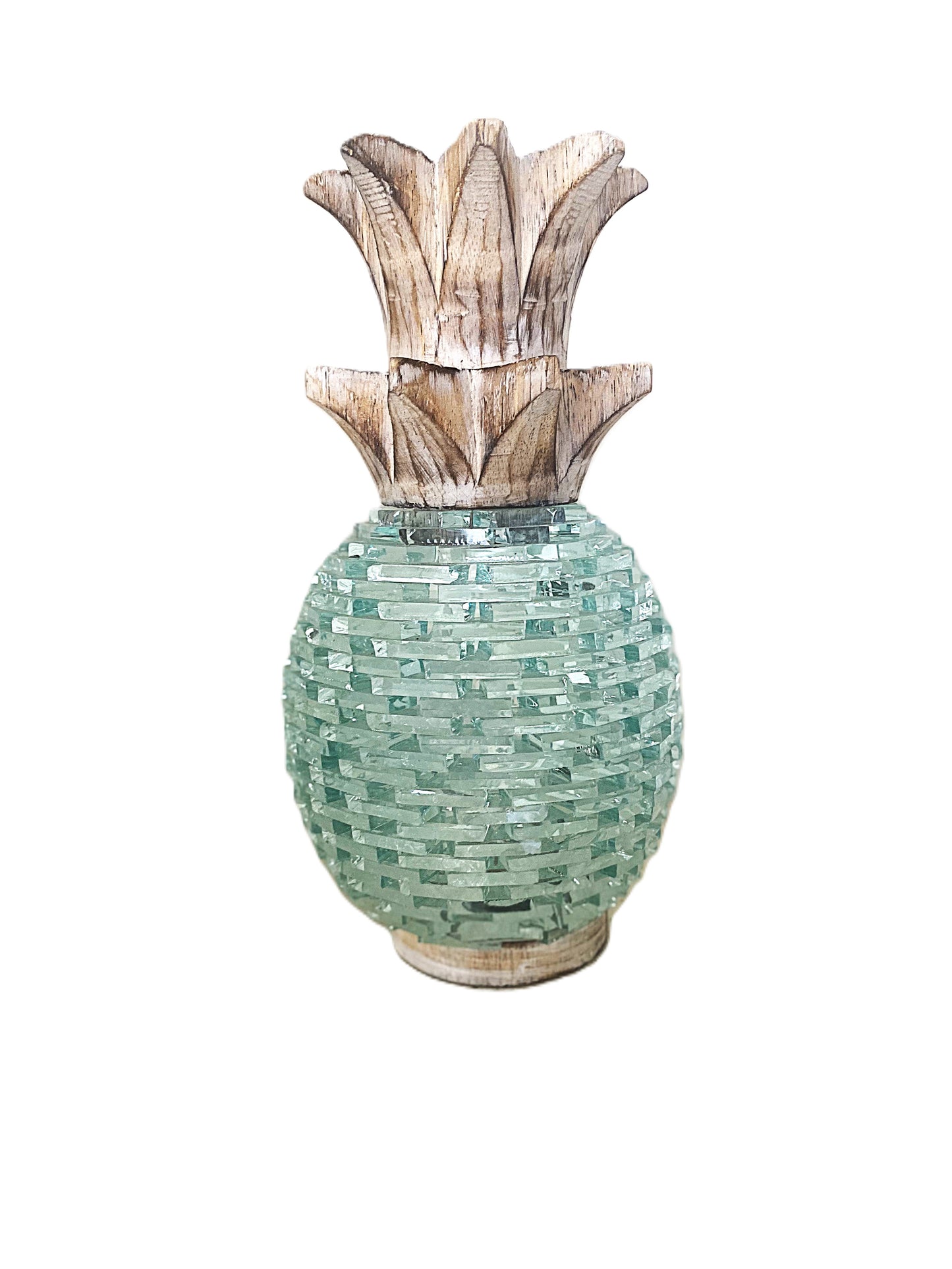 Glass Pineapple Candle Tealight Holder. Hand made