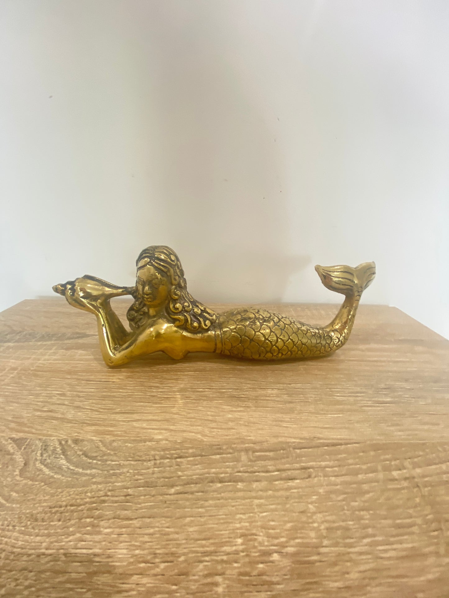 Brass Mermaid with Conch Shell - Pair or Singular