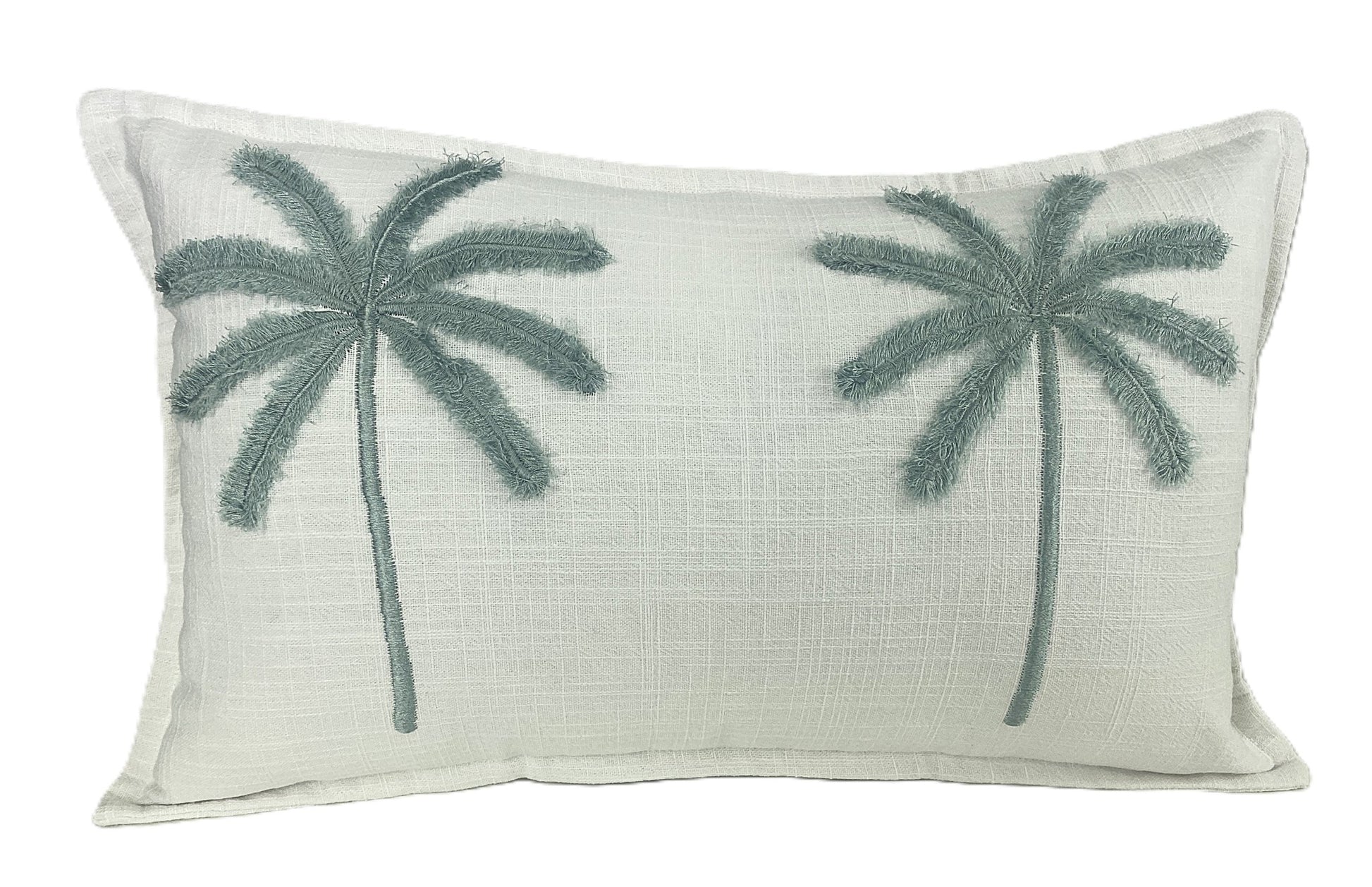 linen cotton blend-full view-dusty blue-30x50cm - palm soft