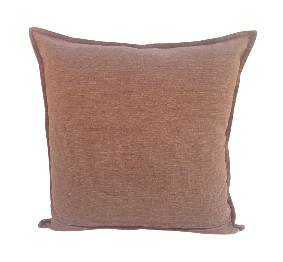 Soft Linen Blend Cushion Cover - Choco Pink - 50x50cm