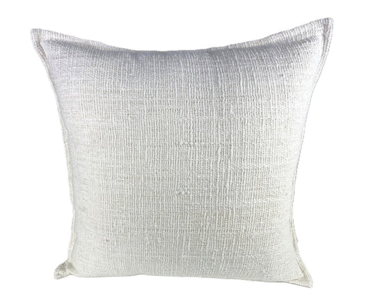 Soft Raw Cotton Weave Cushion Cover- White - 50x50cm