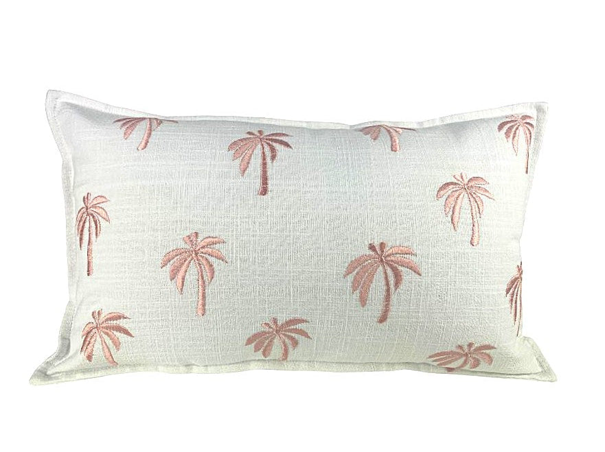 Palm Drift Cushion Cover - Pink - 30x50cm