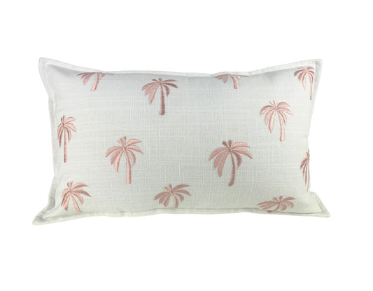 Palm Drift Cushion Cover - Pink - 30x50cm
