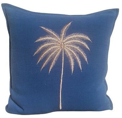 Palm Teal & Gold Cushion Cover 50x50cm