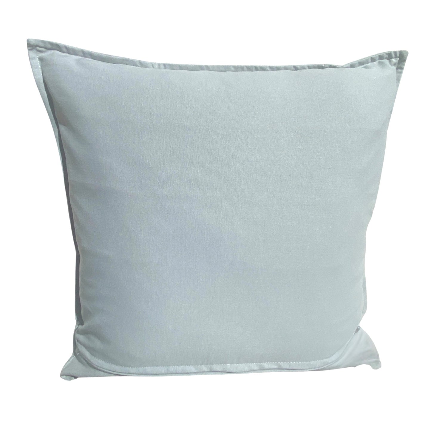 Island Grace Grey & White Linen Palm Cushion Cover -50x50