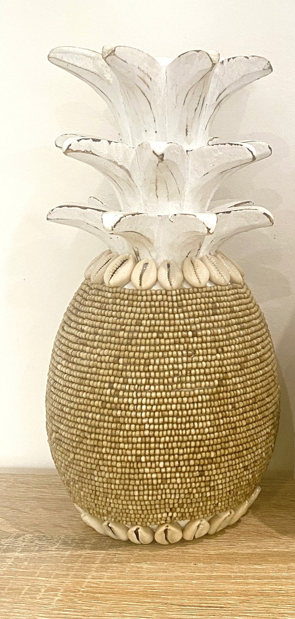 Beaded Pineapple Trio Set or Singular - Whitewash