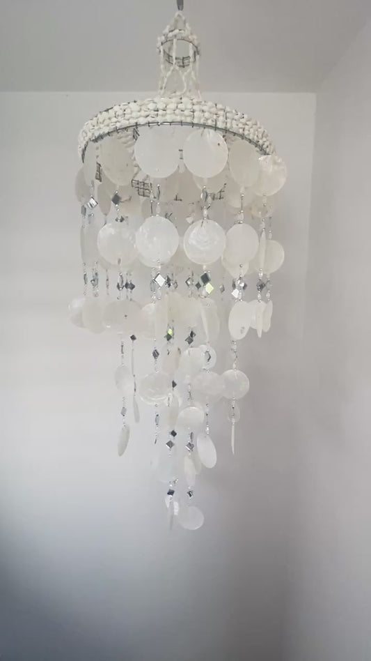 Moon Dance Capiz Shell Chandelier - 97cm
